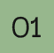 A green background with the number 0 1 written in black.
